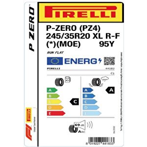 245/35 R20 95y Xl R-f P Zero (pz4) (moe) * Oto Yaz Lastiği ( Üretim : 2024 )