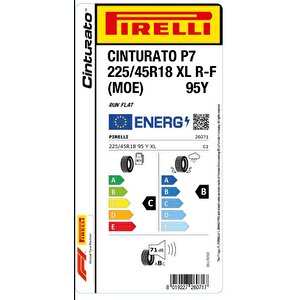 225/45 R18 95y Xl Cinturato P7 (moe) Rft Oto Yaz Lastiği (üretim:2024)