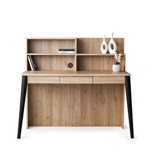 Oltu Mdf Çekmeceli Kitaplıklı Çalışma Masası 120x60x120cm