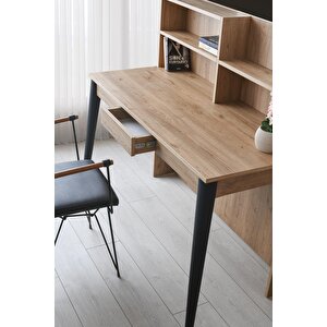 Oltu Mdf Çekmeceli Kitaplıklı Çalışma Masası 120x60x120cm
