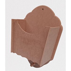 Hobi 90055 Dekoratif Gazetelik Kutu Model Ahşap Ham Mdf El Yapım