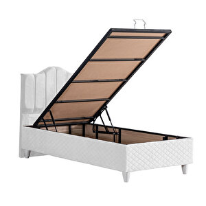 Trend Tek Kişilik Baza Başlık Seti - Beyaz 100x200 cm