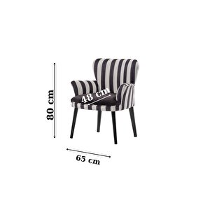 Zebra Serisi Siyah Beyaz Kumaş Bahçe,balkon,mutfak Mobilyası Çay Seti Oturma Grubu 2+1+1