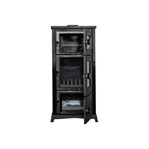 Süsler Ss-5031 Camlı Döküm Soba Uyuyan Şömine Kömür Odun Sobası