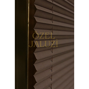 Kahve Cam Balkon Ve Ofis Plisse Perde(plain008) 80x150 cm