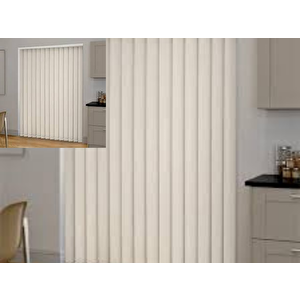 Krem Blackout Dikey Perde  Döndürülebilen Tam Açık Ya Da Tam Kapalı   Kumaş Dikey 240x250 cm