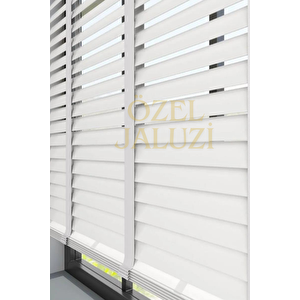 Beyaz 50 Mm Ahşap  Jaluzi 110x230 cm