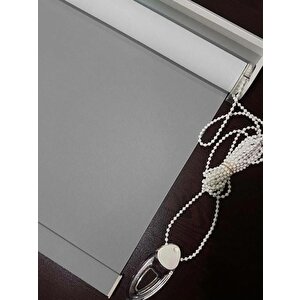 Gri Mat Stor Perde Etek Dilimsiz Güneşlik Perde Güneşlik Stor Perde 110x260 cm