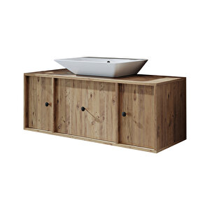 Roomart Gusto Ayaksız Lavabolu Mdf 120 Cm Çekmeceli Banyo Dolabı