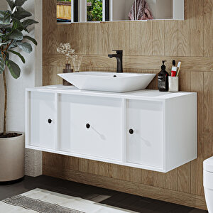 Roomart Gusto Ayaksız Lavabolu Mdf 120 Cm Çekmeceli Banyo Dolabı