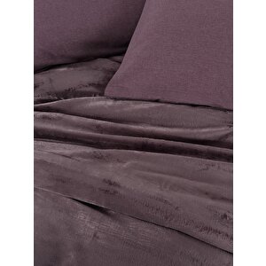 Velvet Çift Kişilik Nevresim Takımı Flossy Mürdüm