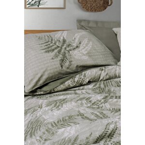 Dual Tek Kişilik Nevresim Takımı Frond Haki