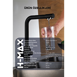 Su Arıtma Cihazı Için Lüx 3 Yollu Arıtmalı Musluk Batarya (siyah L Batarya)