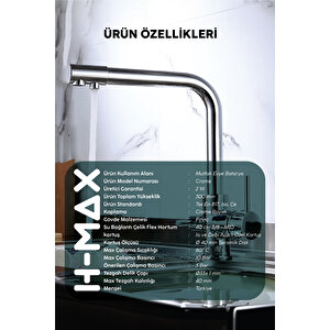 Su Arıtma Cihazı Için Lüx 3 Yollu Arıtmalı Musluk Batarya (gümüş L Batarya)