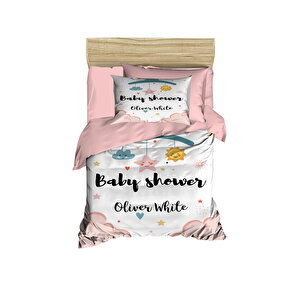 Yenidoğan Kız Bebek Nevresim Takımı 3d Pamuklu  Baby Shower White