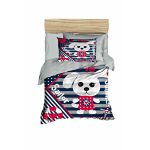 Yenidoğan Erkek Bebek Nevresim Takımı 3d Pamuklu Sailor
