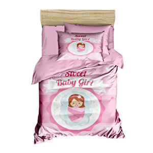 Yenidoğan Kız Bebek Nevresim Takımı 3d Pamuklu Sweet Baby Girl