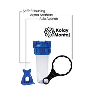 Tekli Daire Bina Girişi Su Arıtma Sistemi Tekli Housing 1/2 10 Inc
