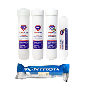 Yüksek Tds Giderici 75 Gpd Vontron Membran Filtre 5 Filtrasyon Yüksek Kaliteli Yedek Filtre Seti