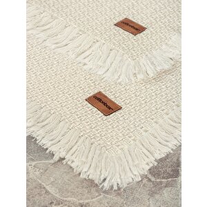 Bath Rug Set Krem 75x125 60x90