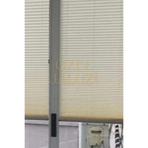 Krem Cam Balkon Ve Ofis Plisse Perde(plain003)
