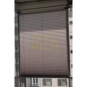 Antrasit Cam Balkon Ve Ofis Plisse Perde(plain007) 140x100 cm