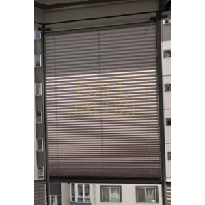 Antrasit Cam Balkon Ve Ofis Plisse Perde(plain007) 55x150 cm