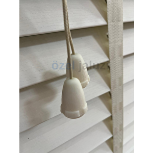 Krem 50 Mm Ahşap Görünümlü Jaluzi 90x260 cm