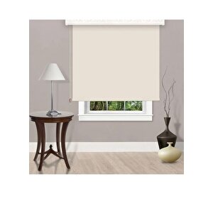 Krem Mat Stor Perde Etek Dilimsiz Güneşlik Perde Güneşlik Stor Perde 100x180 cm
