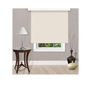 Krem Mat Stor Perde Etek Dilimsiz Güneşlik Perde Güneşlik Stor Perde 230x200 cm