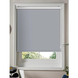 Gri Mat Stor Perde Etek Dilimsiz Güneşlik Perde Güneşlik Stor Perde 200x200 cm