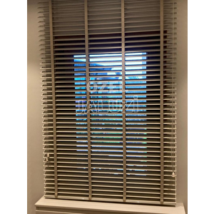 Krem 50 Mm Ahşap Görünümlü Jaluzi