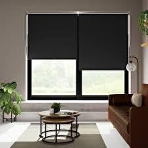 Siyah Blackout (karartma) Stor Perde 220x180 cm