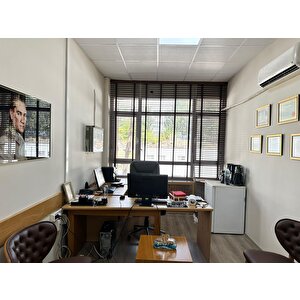 Antrasit 50 Mm Ahşap Görünümlü Jaluzi 80x220 cm