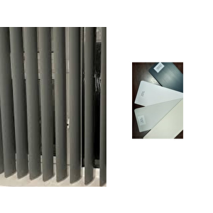 Antrasit Pvc Dikey Perde  Döndürülebilen Tam Açık Ya Da Tam Kapalı  Pvc Dikey 210x280 cm