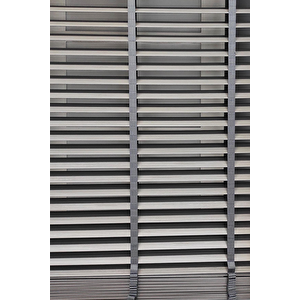 Gri 50 Mm Ahşap Görünümlü Jaluzi 180x250 cm