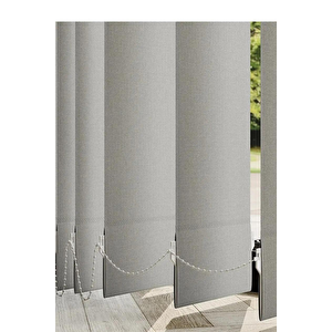Gri Blackout Dikey Perde  Döndürülebilen Tam Açık Ya Da Tam Kapalı   Kumaş Dikey 120x260 cm