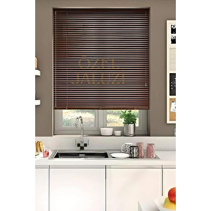 Kahverengi 25 Mm Metal  Jaluzi 100x220 cm