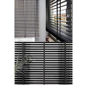Gri 50 Mm Ahşap  Jaluzi 100x150 cm