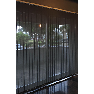 Antrasit Screen Kumaş Dikey Perde  Döndürülebilen Tam Açık Ya Da Tam Kapalı  Screen Kumaş Dikey 230x240 cm