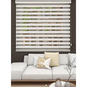 Ithal Beyaz Düz Zebra Stor Perde 190x260 cm