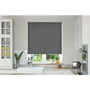 Antrasit Mat Stor Perde Etek Dilimsiz Güneşlik Perde Güneşlik Stor Perde 200x220 cm