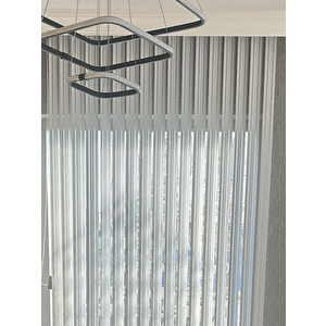 Beyaz Pvc Dikey Perde  Döndürülebilen Tam Açık Ya Da Tam Kapalı  Pvc Dikey 230x200 cm