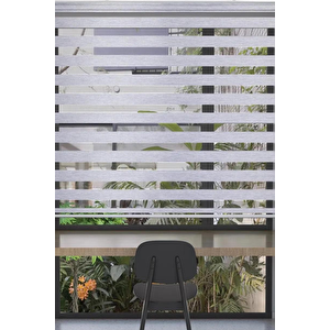 Gri Bambu Kumaş Zebra Stor Perde Etek Dilimsiz 1. Kalite 230x180 cm