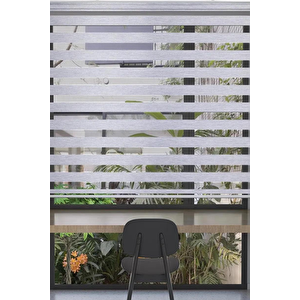 Gri Bambu Kumaş Zebra Stor Perde Etek Dilimsiz 1. Kalite