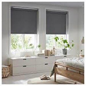 Antrasit Blackout (karartma) Stor Perde 190x220 cm