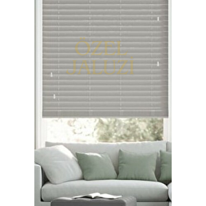 Açık Gri 50 Mm Ahşap  Jaluzi 200x220 cm