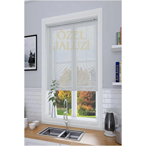 Beyaz 25 Mm Metal  Jaluzi 110x230 cm