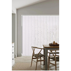 Beyaz Blackout Dikey Perde  Döndürülebilen Tam Açık Ya Da Tam Kapalı   Kumaş Dikey 200x290 cm