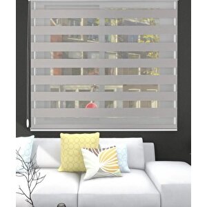 Ithal Gri Düz Zebra Stor Perde 200x250 cm